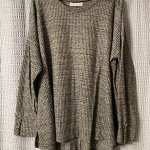 KEREN hart Charcoal Textured Knit Top